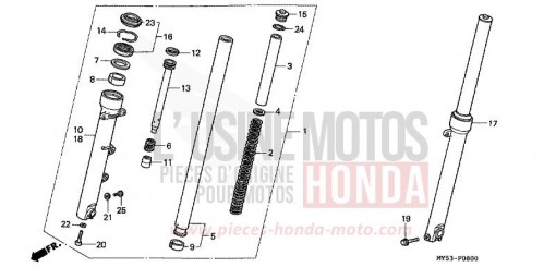 FRONT FORK CB500R de 1994